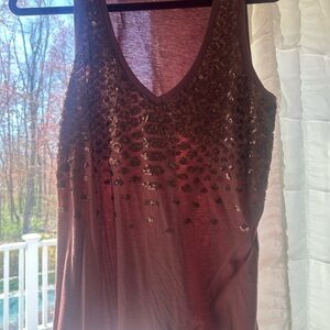 Sequin Embellished Sleeveless Top